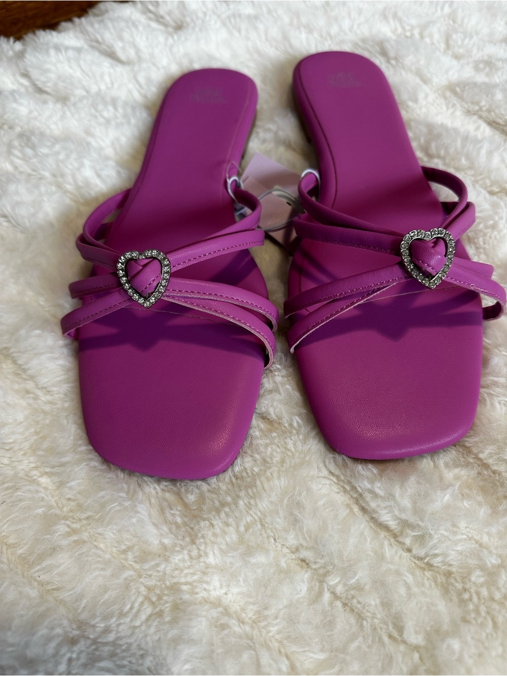 Pink Heart Detail Slide Sandals - Picture 5 of 8